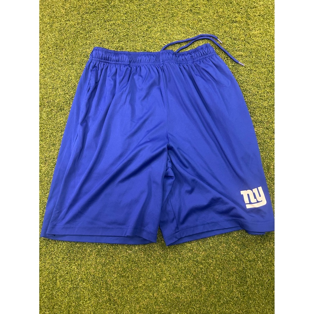 Fanatics New York Giants Mens Blue Athletic Shorts Size Large NFL Football Logo